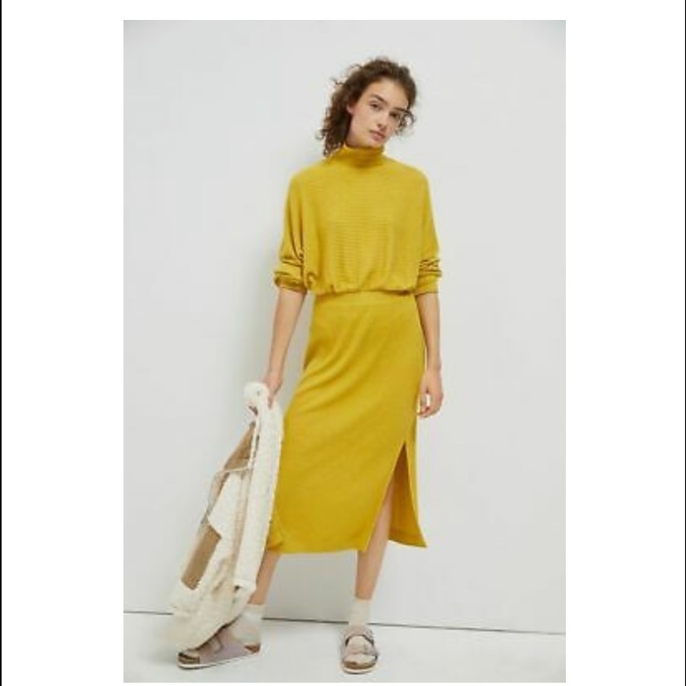 Anthropologie Mariah Ribbed Knit Maxi Dress
